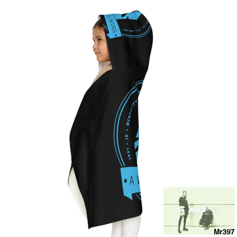 A1- Who Dares Wins Youth Hooded Towel 24’’ × 48’’ All Over Prints