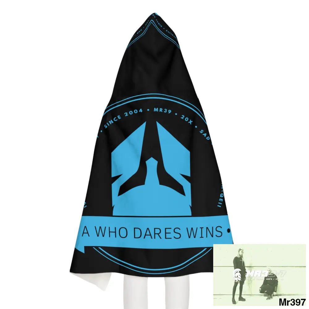 A1- Who Dares Wins Youth Hooded Towel 24’’ × 48’’ All Over Prints