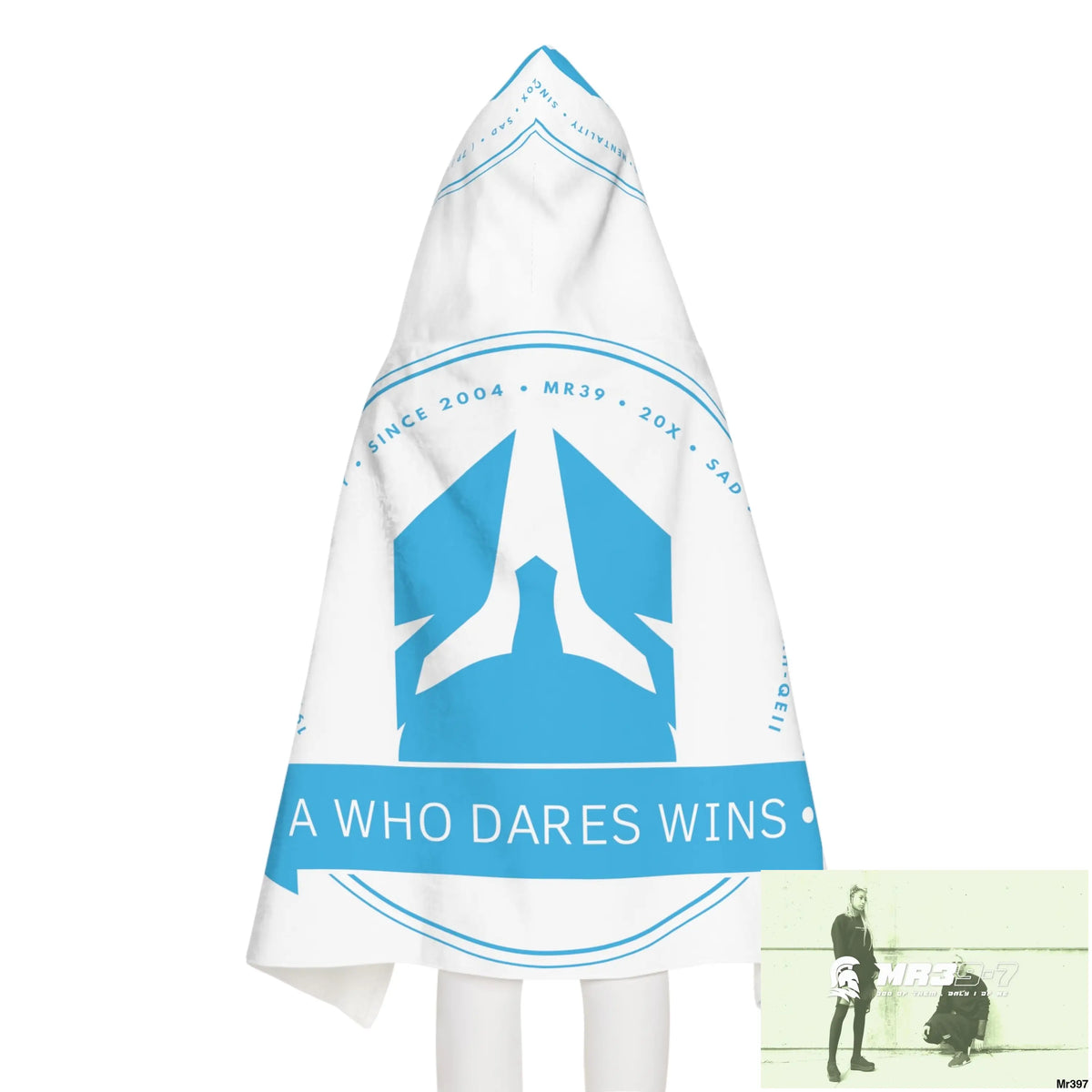 A1- Who Dares Wins Youth Hooded Towel 24’’ × 48’’ All Over Prints