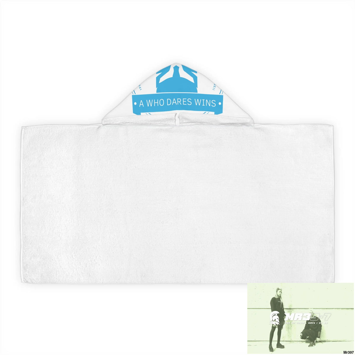 A1- Who Dares Wins Youth Hooded Towel 24’’ × 48’’ All Over Prints