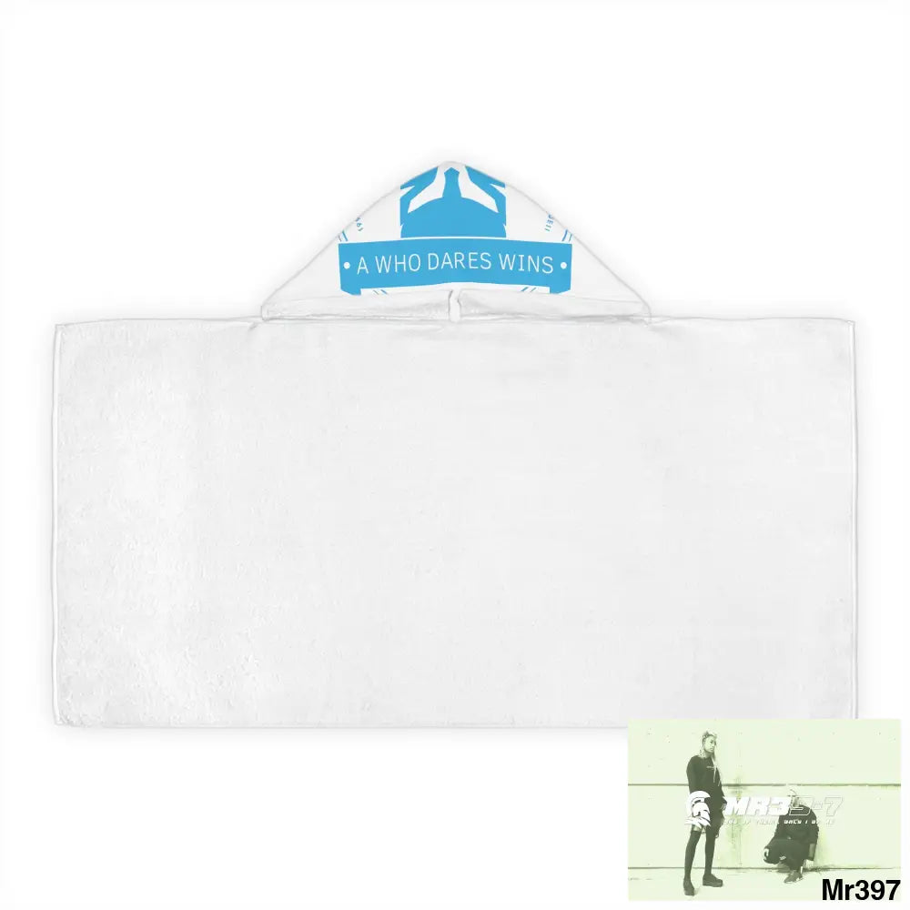 A1- Who Dares Wins Youth Hooded Towel 24’’ × 48’’ All Over Prints