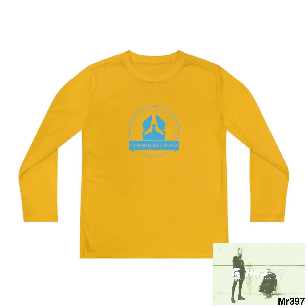 A1 Who Dares Wins Youth Long Sleeve Competitor Tee Gold / M Kids clothes