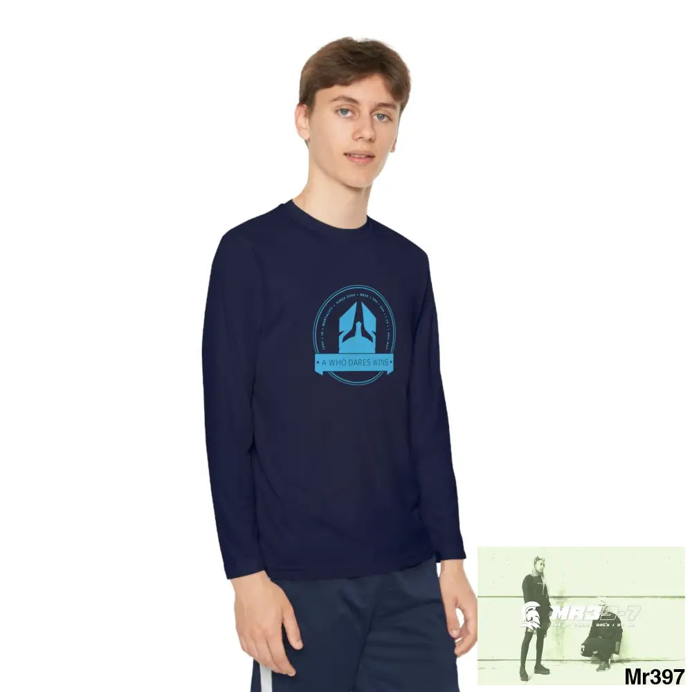 A1 Who Dares Wins Youth Long Sleeve Competitor Tee Kids clothes