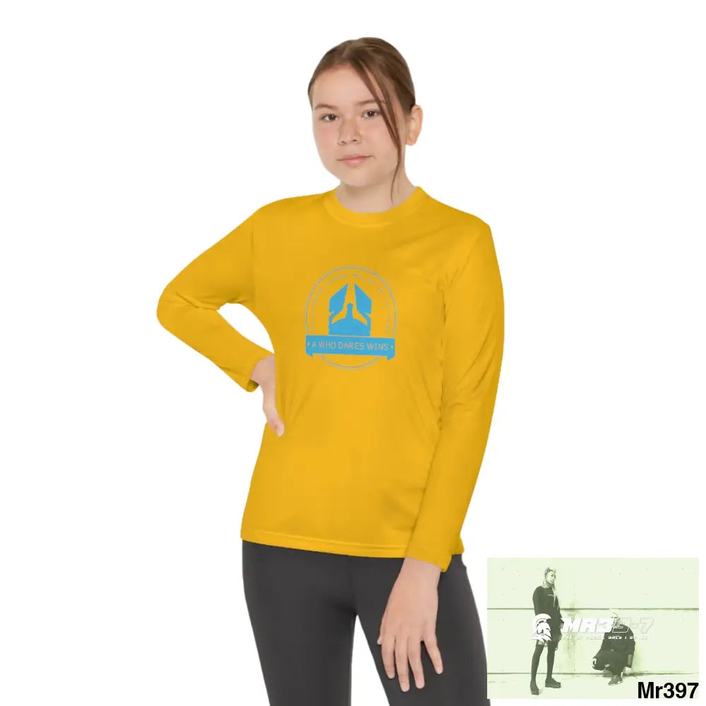 A1 Who Dares Wins Youth Long Sleeve Competitor Tee Kids clothes