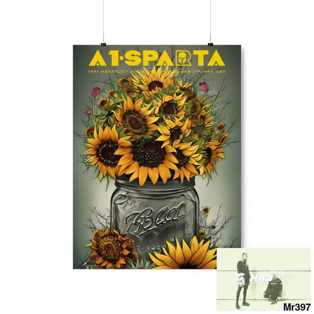 A1Sparta relax Fantasy Summer Landscape in a Mason Jar Matte Vertical Posters 18″ x 24″ / Matte Poster