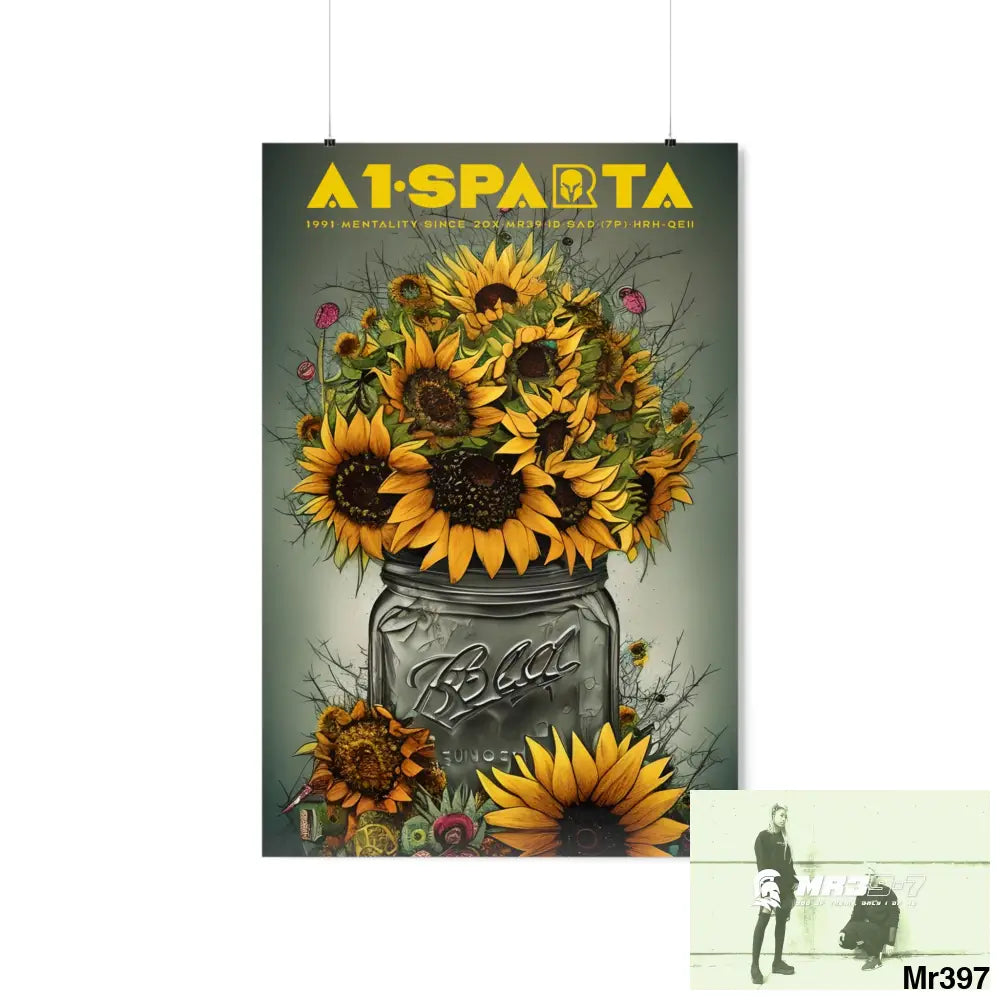 A1Sparta relax Fantasy Summer Landscape in a Mason Jar Matte Vertical Posters 24″ x 36″ / Matte Poster