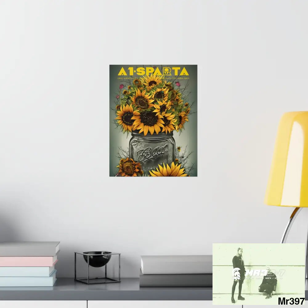 A1Sparta relax Fantasy Summer Landscape in a Mason Jar Matte Vertical Posters Poster