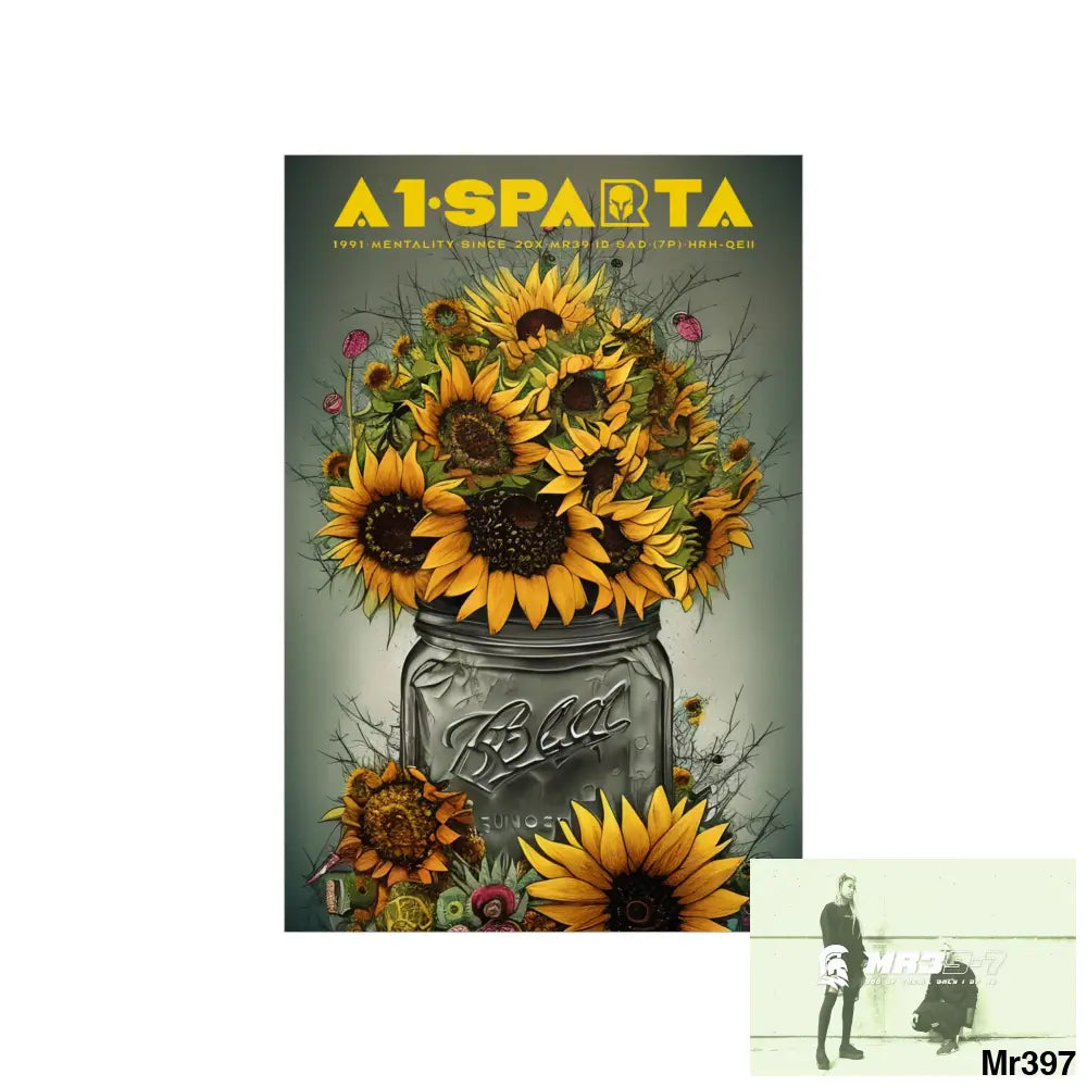 A1Sparta relax Fantasy Summer Landscape in a Mason Jar Matte Vertical Posters Poster