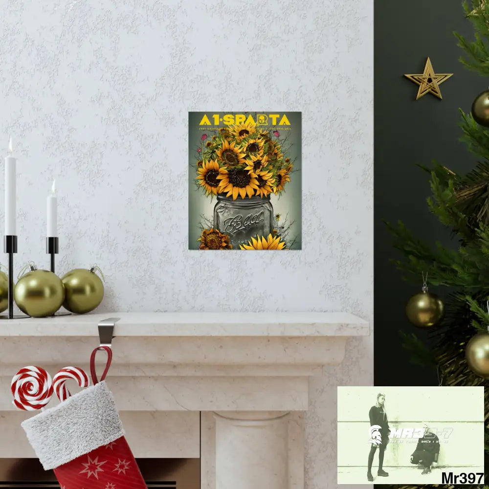 A1Sparta relax Fantasy Summer Landscape in a Mason Jar Matte Vertical Posters Poster