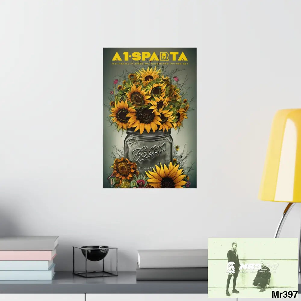 A1Sparta relax Fantasy Summer Landscape in a Mason Jar Matte Vertical Posters Poster