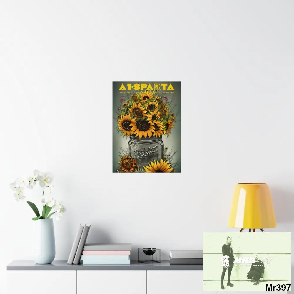 A1Sparta relax Fantasy Summer Landscape in a Mason Jar Matte Vertical Posters Poster