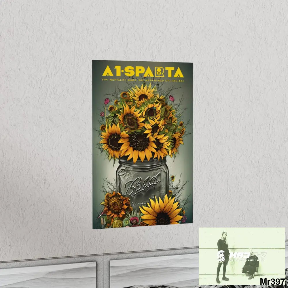 A1Sparta relax Fantasy Summer Landscape in a Mason Jar Matte Vertical Posters Poster