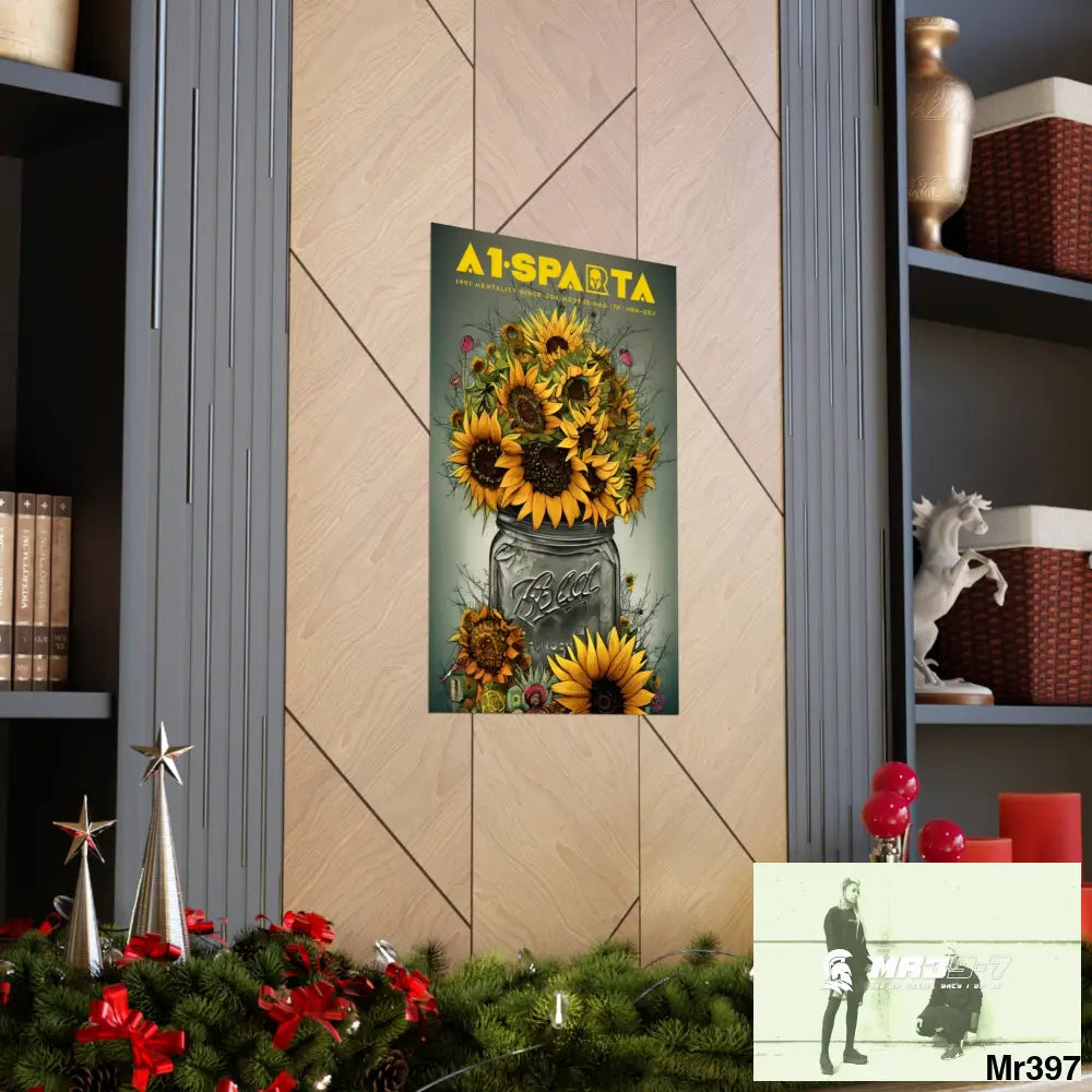 A1Sparta relax Fantasy Summer Landscape in a Mason Jar Matte Vertical Posters Poster