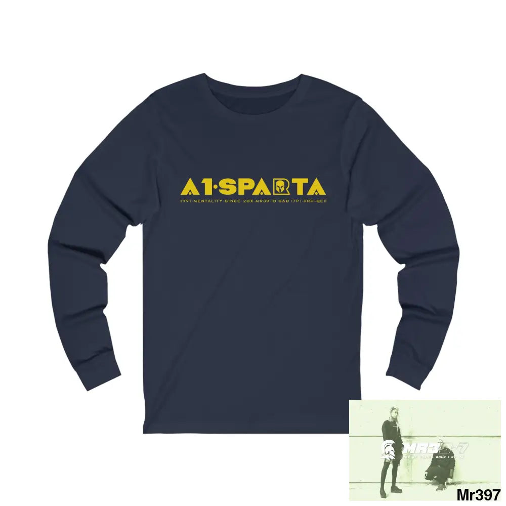 A1Sparta Unisex Jersey Long Sleeve Tee S / Navy Long-sleeve