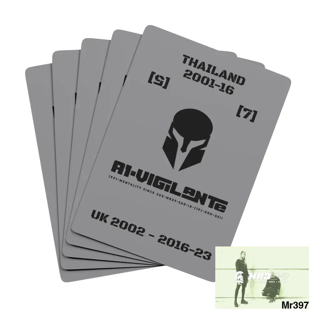A1Vigilante Sparta Thailand /UK Ltd Edition Custom Poker Cards 2.5’’ x 3.5’’ / White / Semi Glossy Paper products