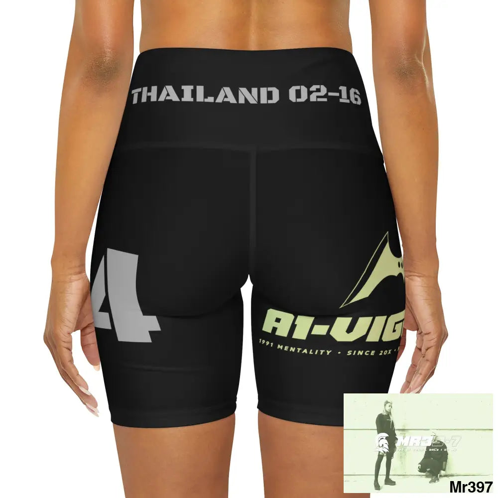 A1Vigilante Thailand 02-2016 High Waisted Yoga Shorts (AOP) All Over Prints