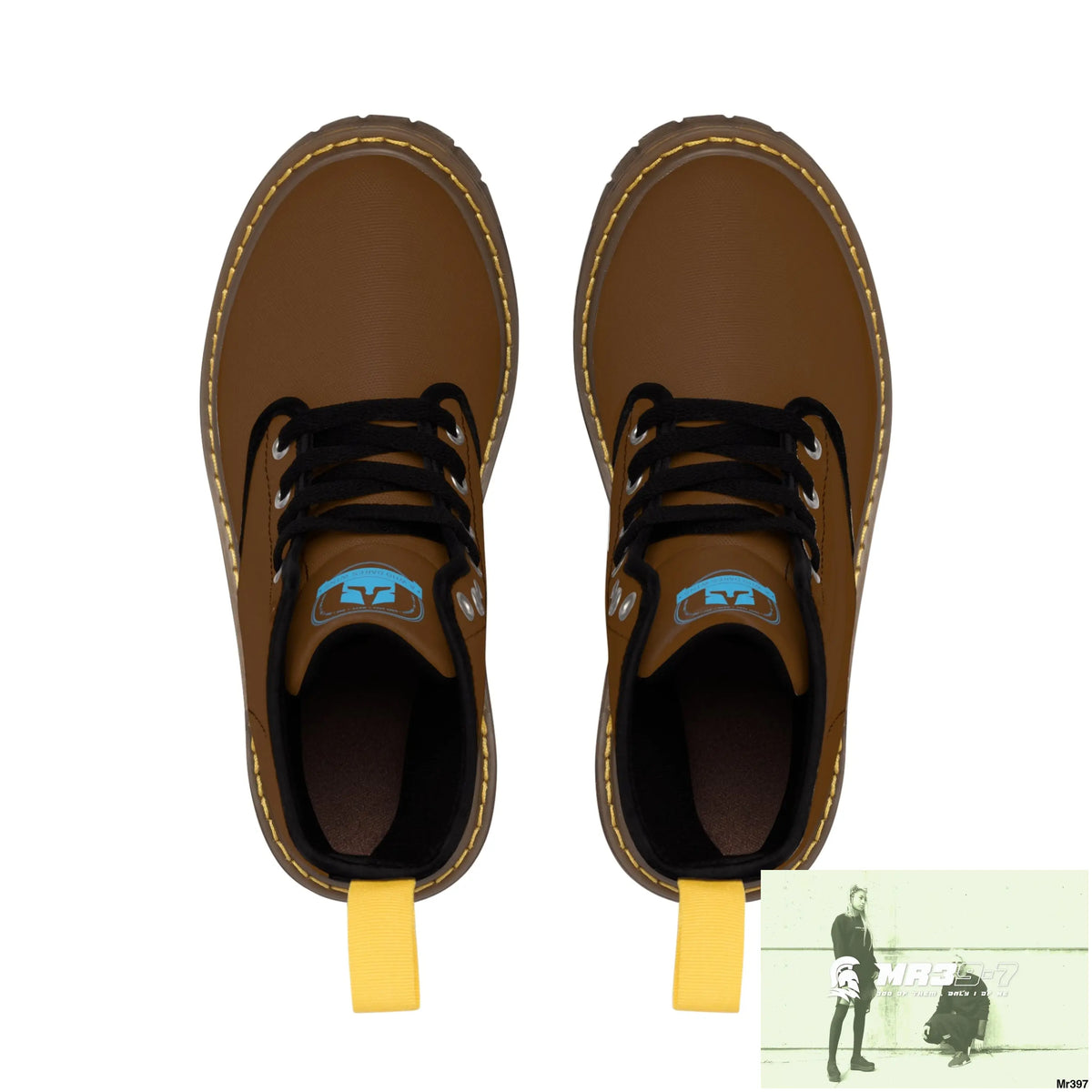 A1Who Dares Wins Black Canvas Boots Shoes