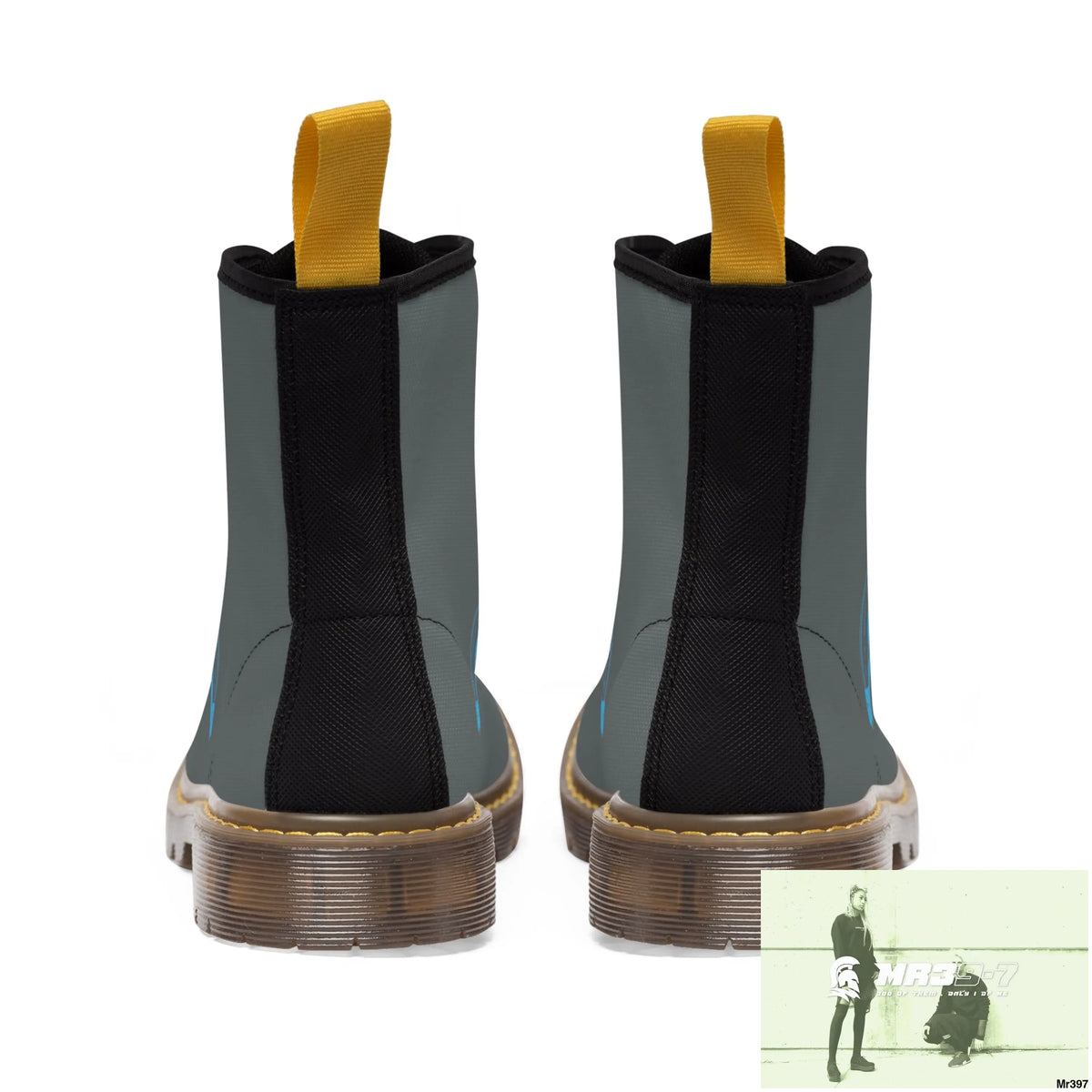 A1Who Dares Wins Dark Grey Canvas Boots Shoes