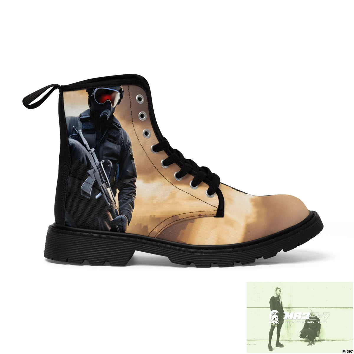 AI Generated from original photo Egypt 2014 Women’s Canvas Boots Shoes