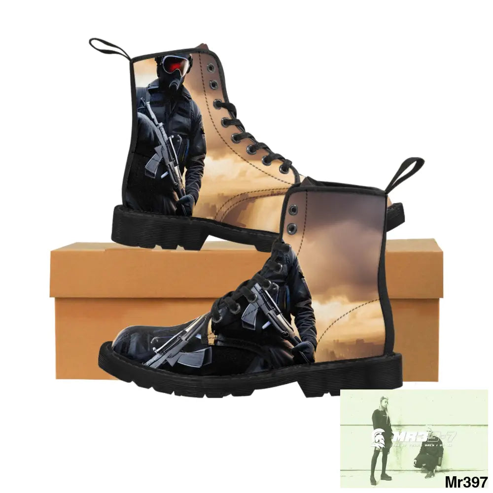 AI Generated from original photo Egypt 2014 Women’s Canvas Boots US 6.5 / Black sole Shoes