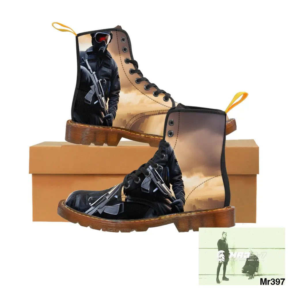 AI Generated from original photo Egypt 2014 Women’s Canvas Boots US 6.5 / Brown sole Shoes