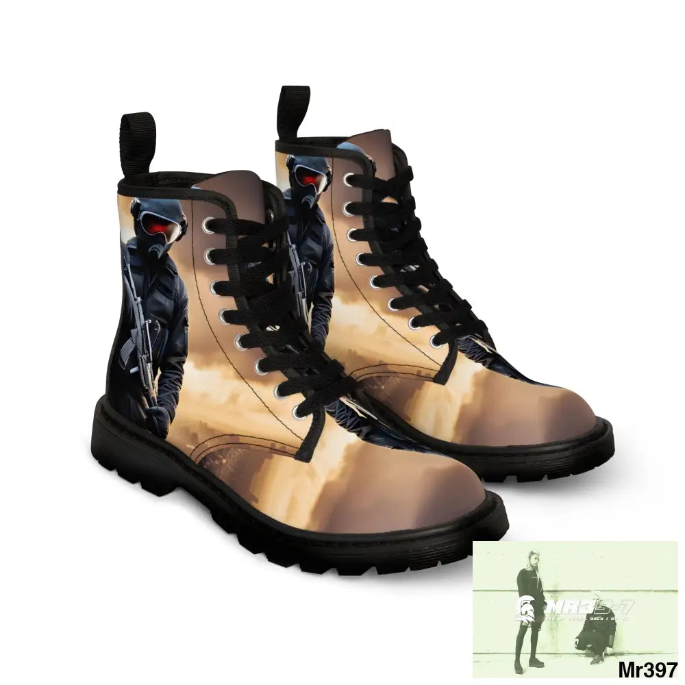AI Generation of original photo Dahab 2014 Mens Canvas Boots Shoes