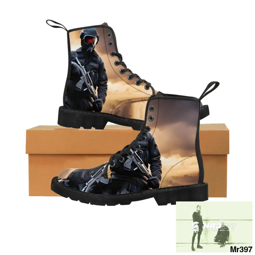 AI Generation of original photo Dahab 2014 Mens Canvas Boots US 7 / Black sole Shoes