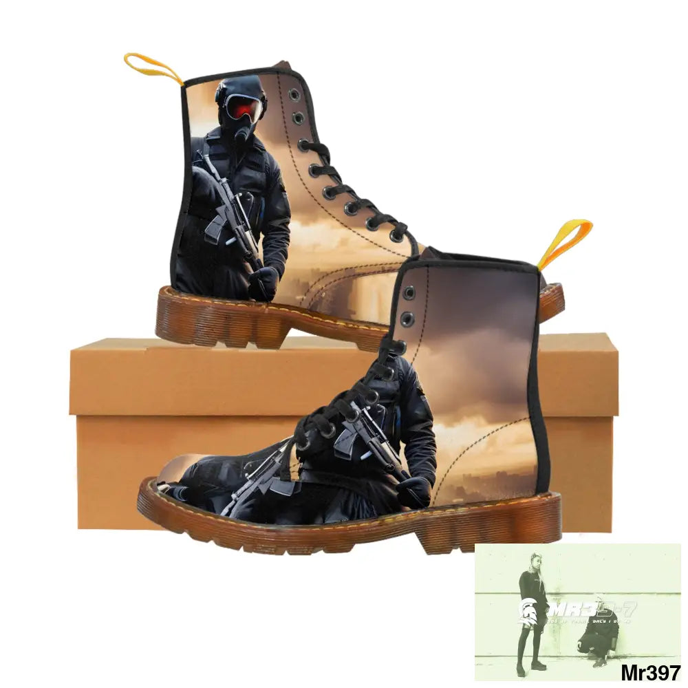 AI Generation of original photo Dahab 2014 Mens Canvas Boots US 7 / Brown sole Shoes