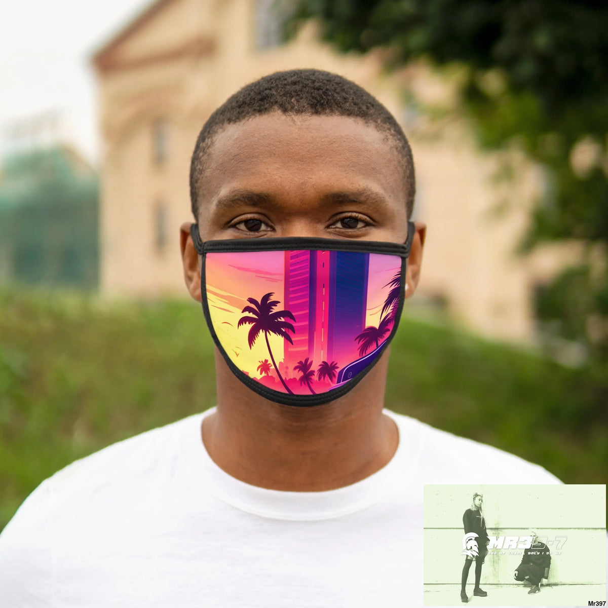 AI radiation attack theme on me Mixed-Fabric Face Mask One size Accessories
