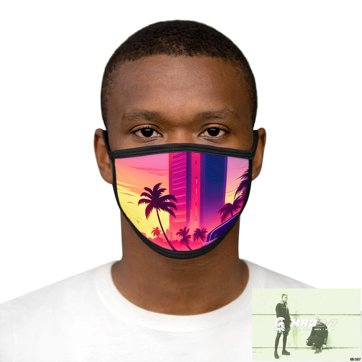 AI radiation attack theme on me Mixed-Fabric Face Mask One size Accessories