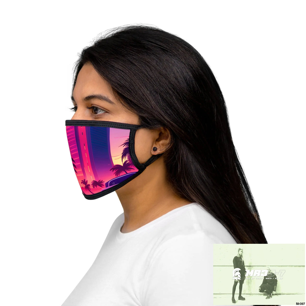 AI radiation attack theme on me Mixed-Fabric Face Mask One size Accessories