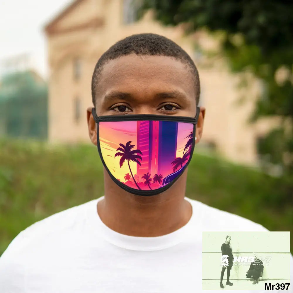 AI radiation attack theme on me Mixed-Fabric Face Mask One size Accessories