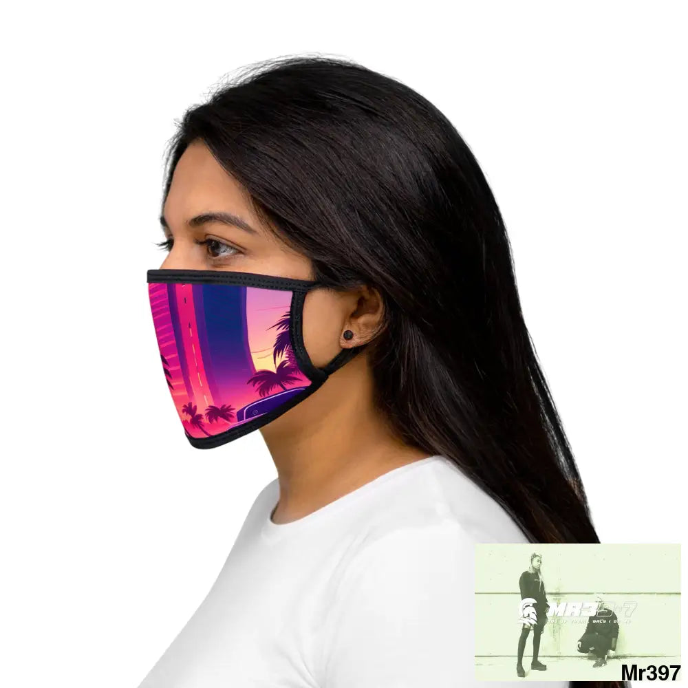 AI radiation attack theme on me Mixed-Fabric Face Mask One size Accessories
