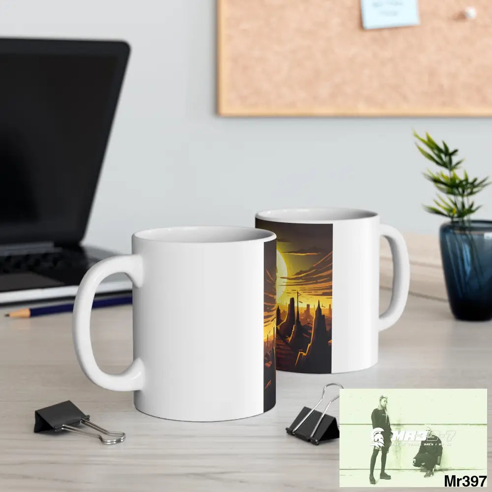 AI Radiation mash up Ceramic Mug 11oz 11oz Mug