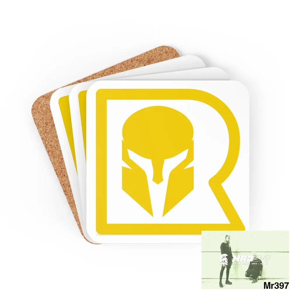 AI Sparta theme Corkwood Coaster Set Cork / 3.75’’ × 3.75’’ / Square Home Decor