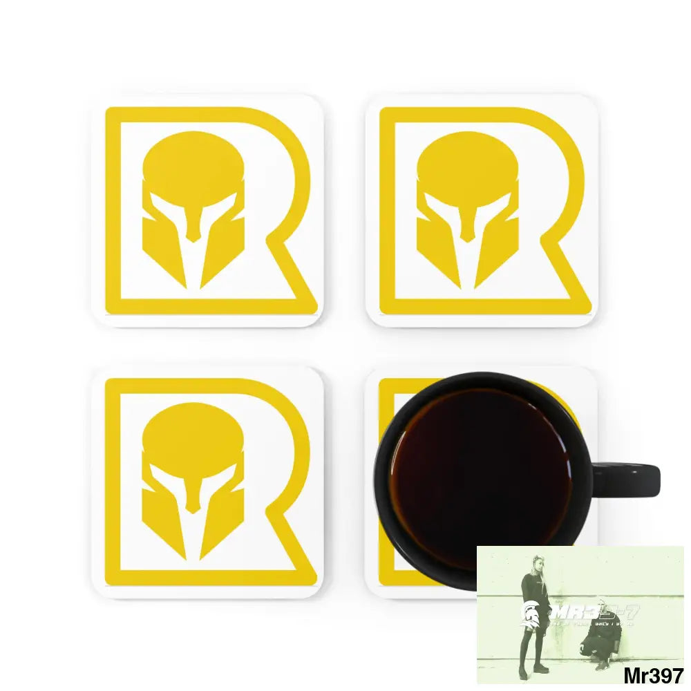 AI Sparta theme Corkwood Coaster Set Cork / 3.75’’ × 3.75’’ / Square Home Decor