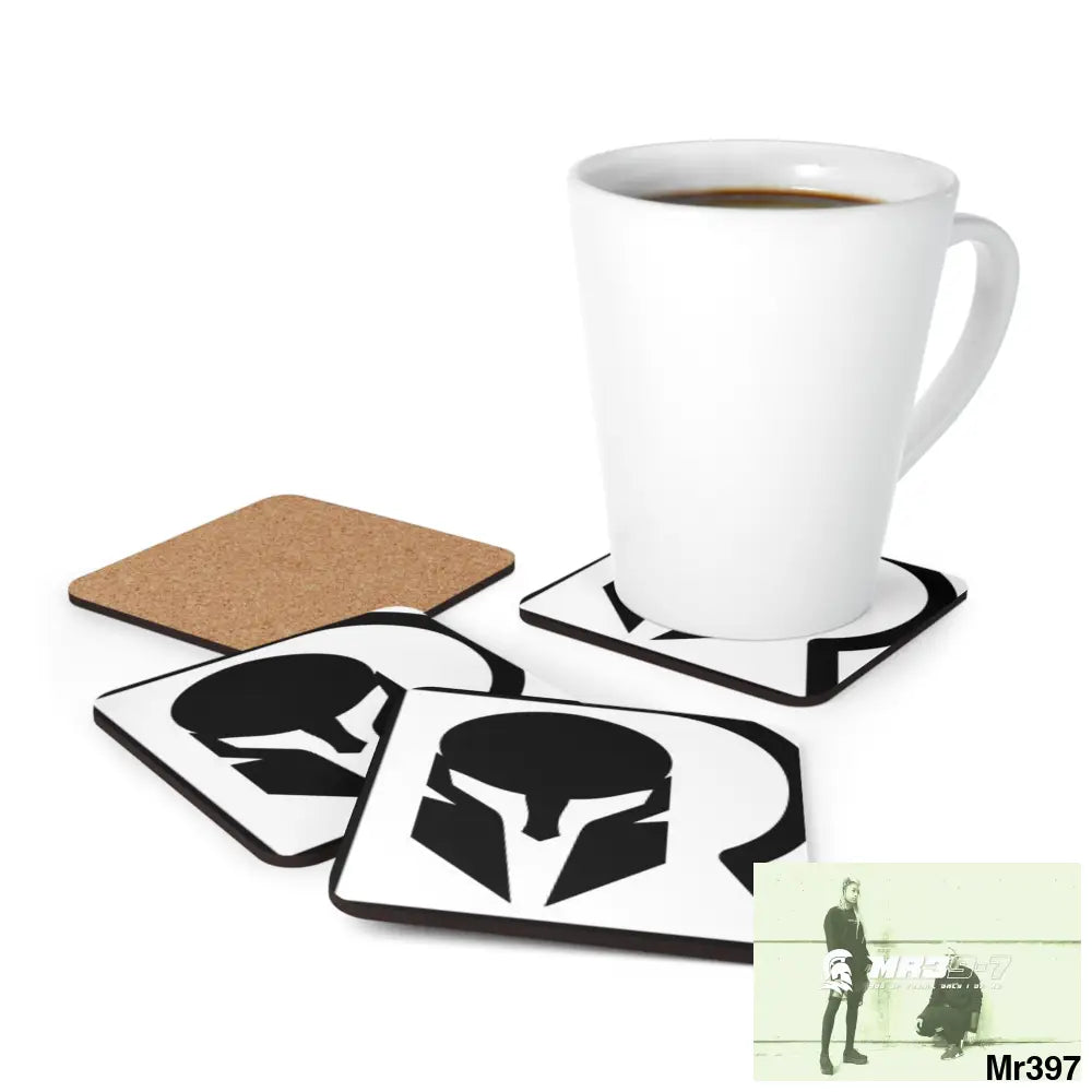 AI Sparta theme Corkwood Coaster Set Cork / 3.75’’ × 3.75’’ / Square Home Decor