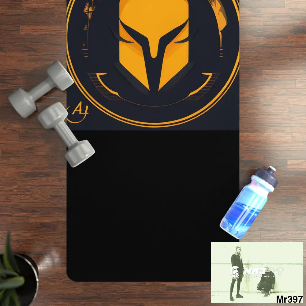 AI Sparta theme Rubber Yoga Mat 24” x 68” Home Decor