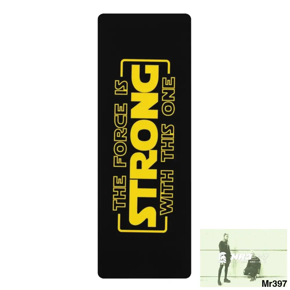 AI Star wara mash up theme Rubber Yoga Mat 24” x 68” Home Decor