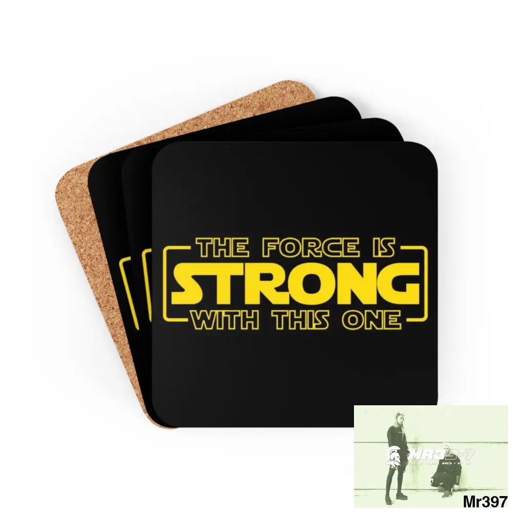 AI Star Wars mash up theme Corkwood Coaster Set Cork / 3.75’’ × 3.75’’ / Square Home Decor