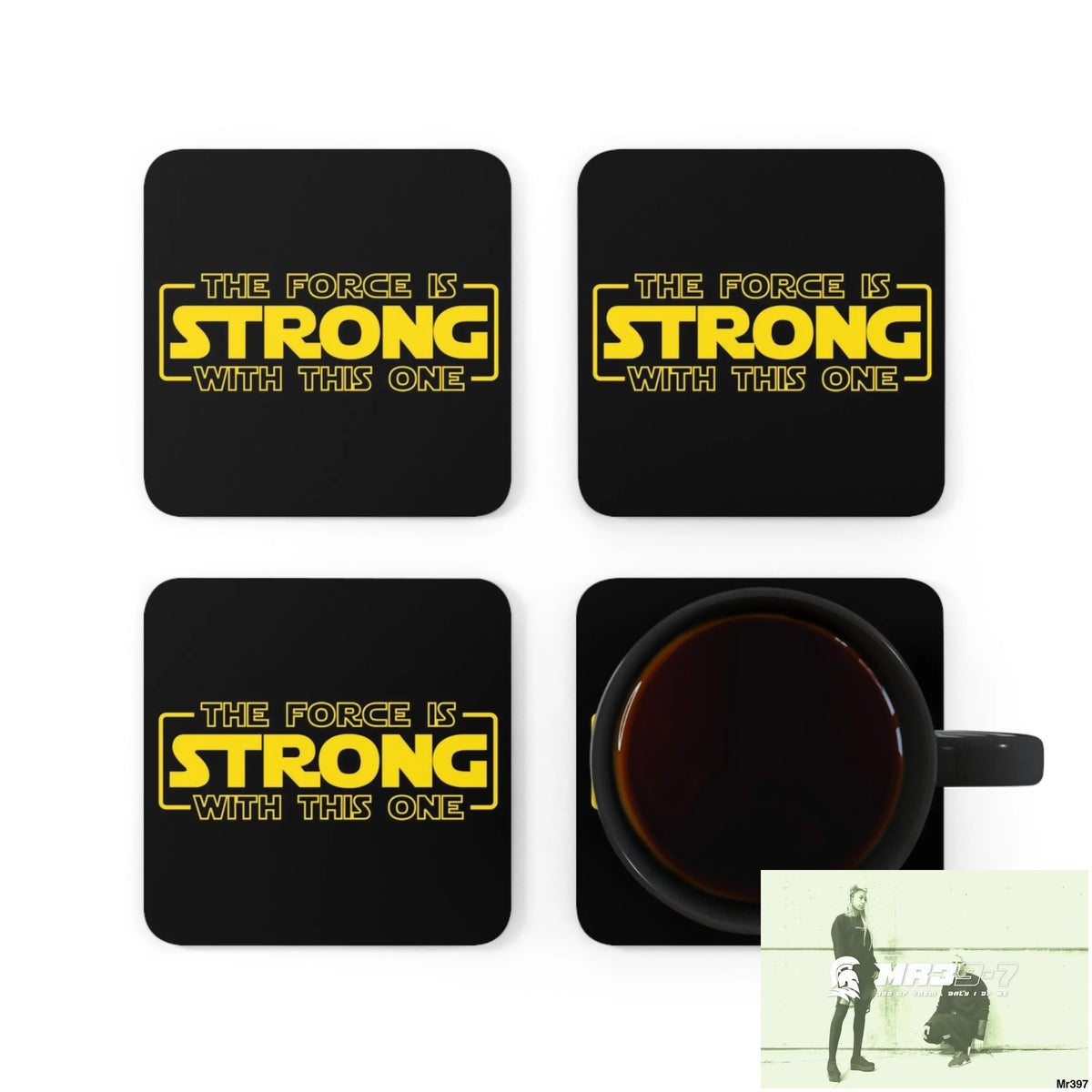 AI Star Wars mash up theme Corkwood Coaster Set Cork / 3.75’’ × 3.75’’ / Square Home Decor