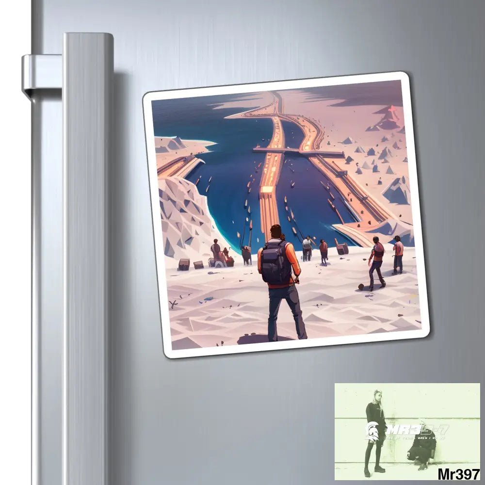 AI Theme -Vigilante leaving Zanzibar to Kenya Magnet Paper products