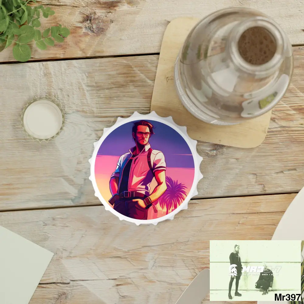 AI Vice.theme Mr39-7 Magnetic Bottle Opener One size / White Accessories