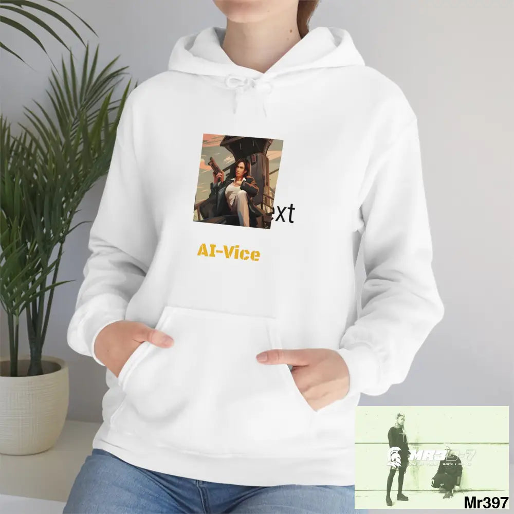 AI VIce Vigilante theme Heavy Blend™ Hooded Sweatshirt Hoodie