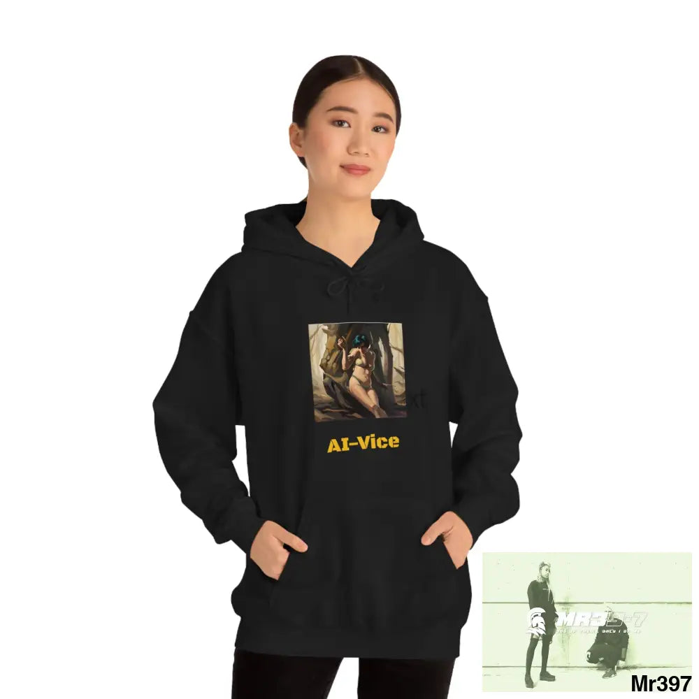 AI Vice Vigilante themed Heavy Blend™ Hooded Sweatshirt Hoodie