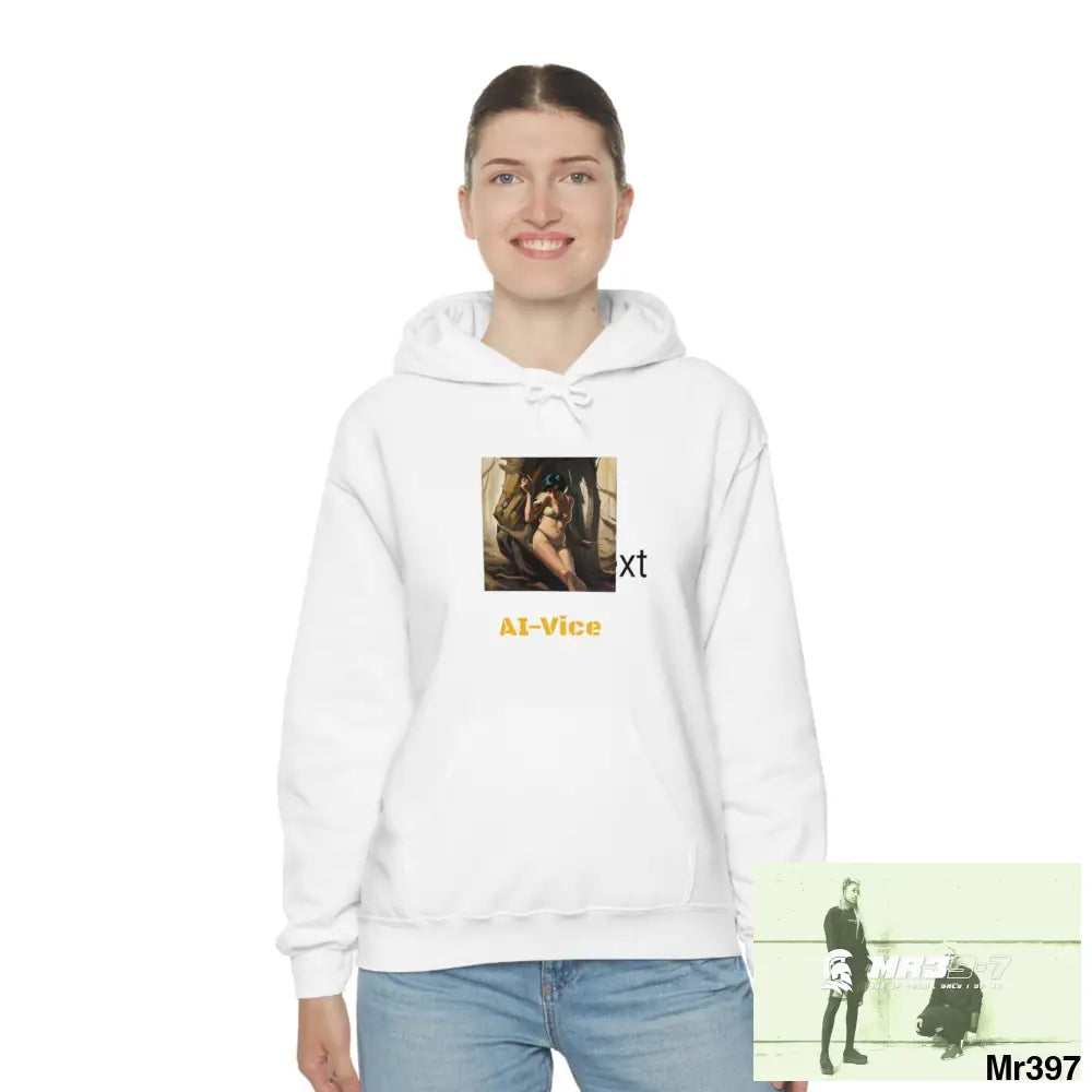 AI Vice Vigilante themed Heavy Blend™ Hooded Sweatshirt Hoodie