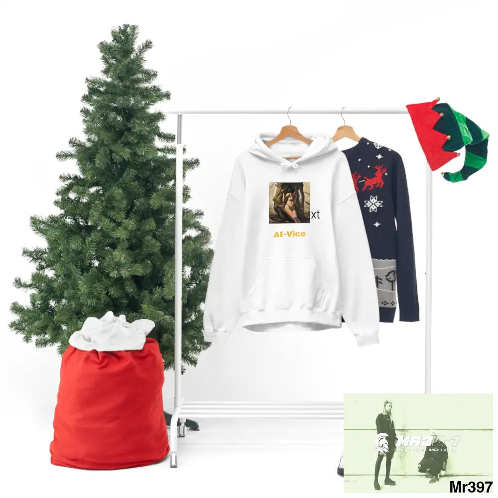 AI Vice Vigilante themed Heavy Blend™ Hooded Sweatshirt Hoodie