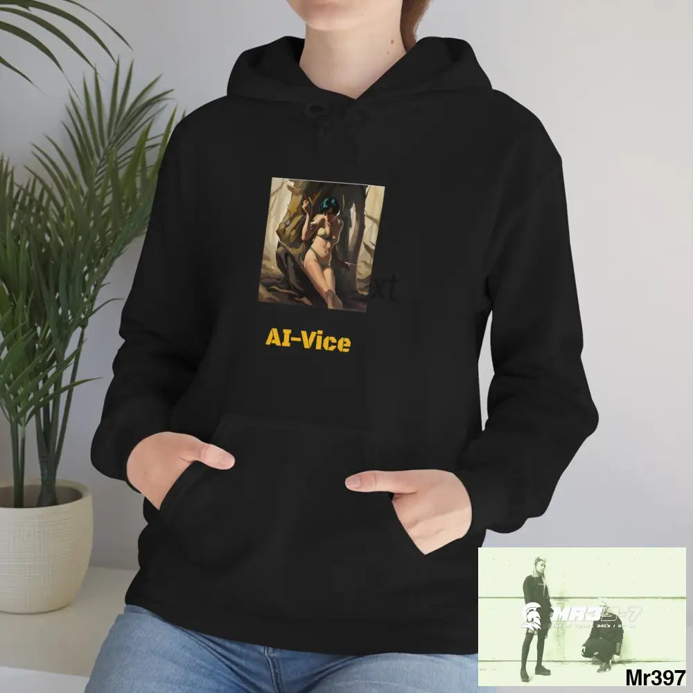 AI Vice Vigilante themed Heavy Blend™ Hooded Sweatshirt Hoodie