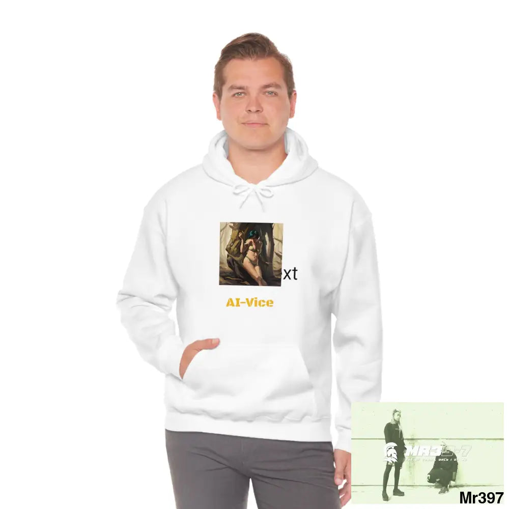 AI Vice Vigilante themed Heavy Blend™ Hooded Sweatshirt Hoodie