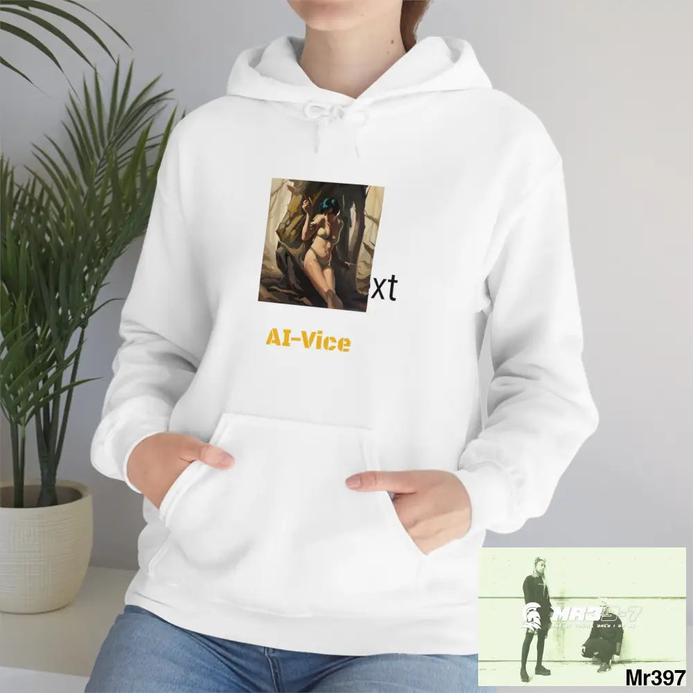 AI Vice Vigilante themed Heavy Blend™ Hooded Sweatshirt Hoodie